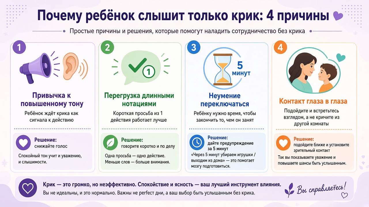  - Почему ребёнок слышит только крик - консультация психолога о причинах родительской глухоты